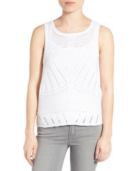 Cupcakes And Cashmere Addison Crochet Sleeveless Sweater