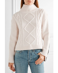 Rag & Bone Ida Wool And Ribbed Knit Sweater Off White