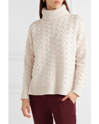 Lela Rose Bobble Knit Wool And Cashmere Blend Turtleneck Sweater