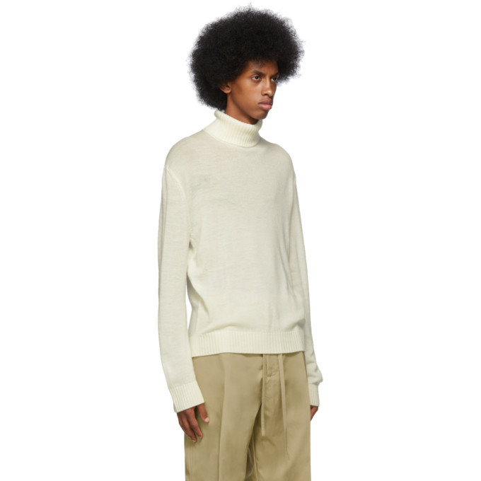 Jil Sanderand Off White Wool Turtleneck, $203 | SSENSE | Lookastic