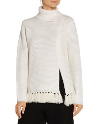 Proenza Schouler Tasseled Wool Blend Turtleneck Sweater