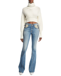 Tre By Natalie Ratabesi Cropped Knit Turtleneck Sweater