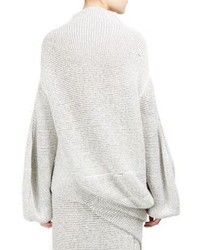 Stella McCartney Waffle Knit Draped Turtleneck Sweater