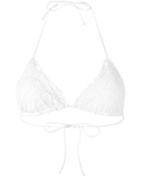 Ermanno Scervino Lace Triangle Bikini Top