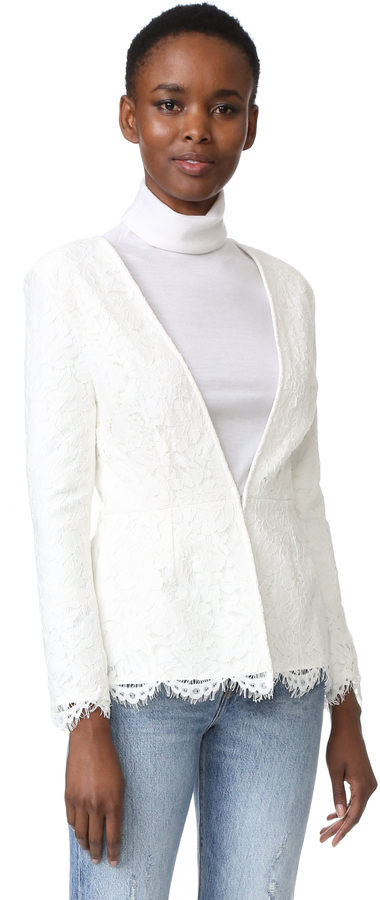 White lace outlet blazer