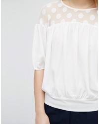 Traffic People 34 Sleeve Top With Lace Yoke