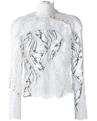 Carven Panelled Lace Top