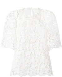 Chloé Guipare Lace Overlay Blouse