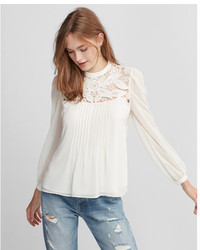 Express Lace Open Back Blouse
