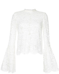 Aula Long Sleeved Lace Detail Top