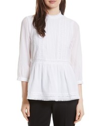 Kate Spade New York Lace Inset Flounce Top