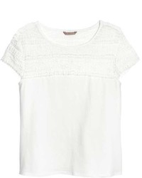 H&M Top With Lace Yoke