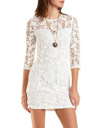 Charlotte Russe Bodycon Floral Lace Dress
