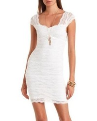 Charlotte Russe Cap Sleeve Lace Bodycon Dress