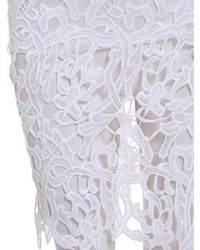 Lace Embroidered Hollow Bodycon Dress