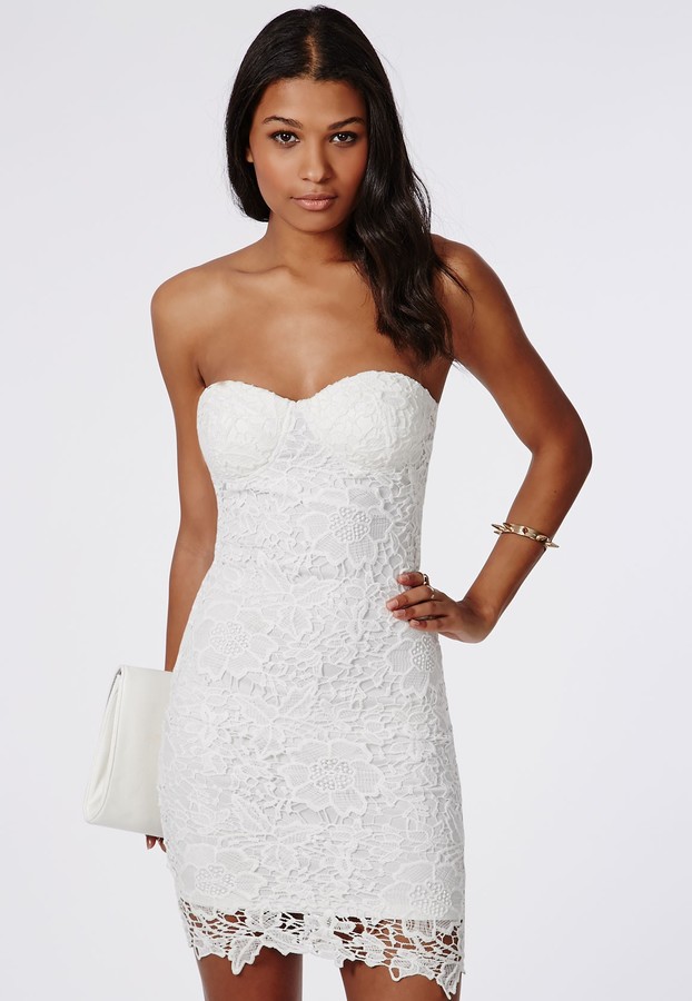 missguided white lace dress