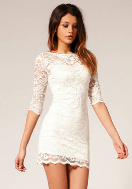 sheer lace bodycon dress