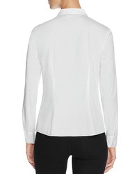 Elie Tahari Alondra Lace Trim Blouse