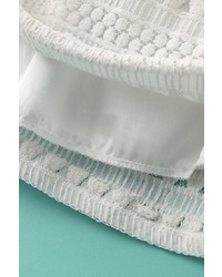 Romwe Lace Crochet Sheer White Dress
