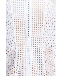BCBGMAXAZRIA Macy Perforated Lace Fit Flare Dress