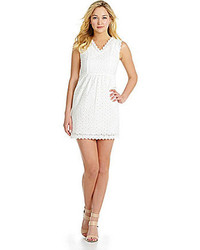 Miss Me Mm Couture Eyelet Lace Fit And Flare Dress