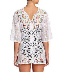 Miguelina Natalie Scalloped Lace Cotton Coverup