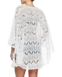 Alice + Olivia Violet Sheer Lace Arched Coverup