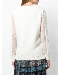 Blumarine Cut Out Cable Sweater