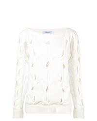 Blumarine Cut Out Cable Sweater
