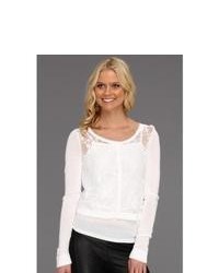 Kensie Lace Front Cardigan Sweater
