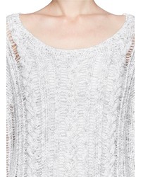Nobrand Rustic Linen Cable Lace Sweater