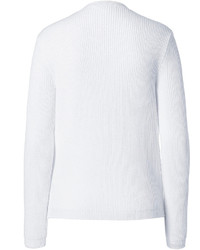 Valentino Wool Ribbed Pullover With Lace Applique