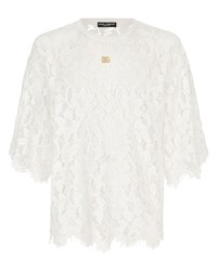 Dolce & Gabbana Cordonetto Lace Boxy T Shirt