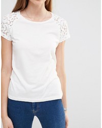 Jack Wills Lace Sleeve T Shirt