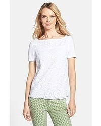 Tory Burch Margaux Lace Knit Tee