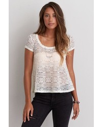 American Eagle Outfitters O Lace Swing T Shirt