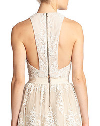 Alice + Olivia Blythe Lace Overlay Cropped Top