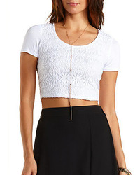Charlotte Russe Lace Crop Top