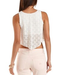 Charlotte Russe Lace Swing Crop Top