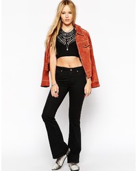 Asos Collection Festival Crop Top With Halter Neck And Cotton Lace Trim