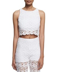 Miguelina Rosi Floral Lace Crop Top