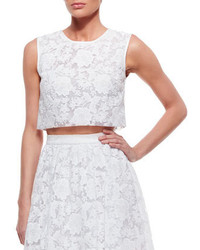 Erin Fetherston Sleeveless Lace Crop Top