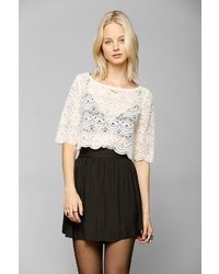 Urban Outfitters Tela Lace Cropped Tee