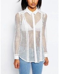 Asos All Over Geo Lace Shirt