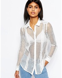Asos All Over Geo Lace Shirt