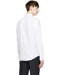 Burberry Prorsum White Lace Shirt