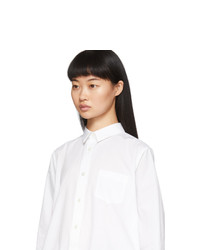 Sacai White Lace Hem Shirt