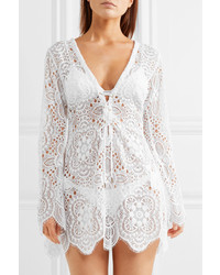 L'Agent by Agent Provocateur Aaliya Crocheted Lace Dress White