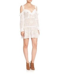 For Love & Lemons Bridget Off Shoulder Lace Dress