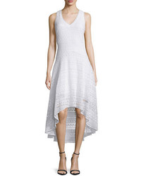 Shoshanna Cotton Lace High Low Dress White